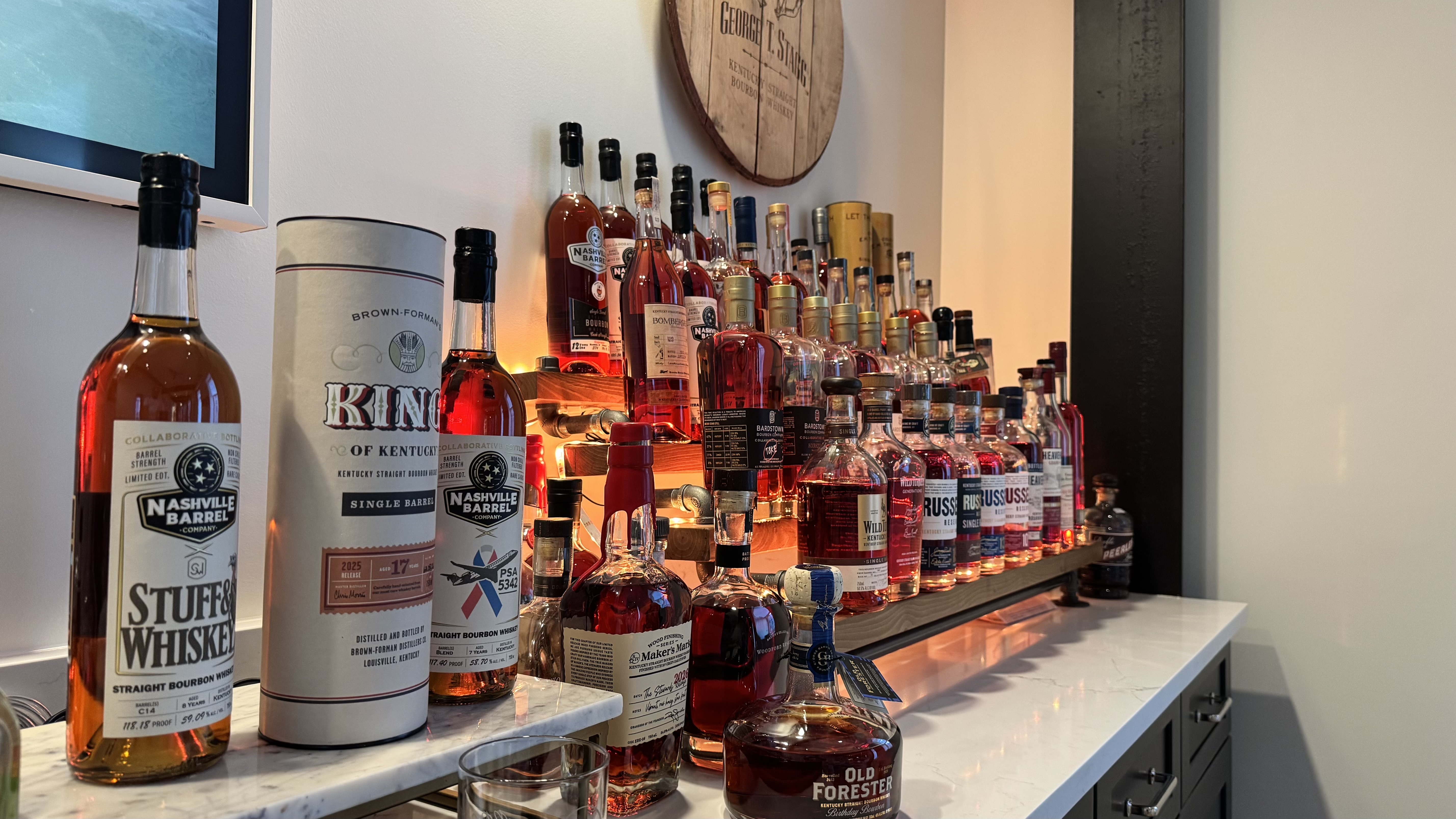 The home bourbon bar